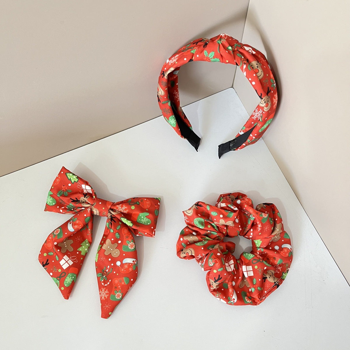 Wholesale 3PCS fabric knotted wide-brimmed headband hairband hairpin combination set